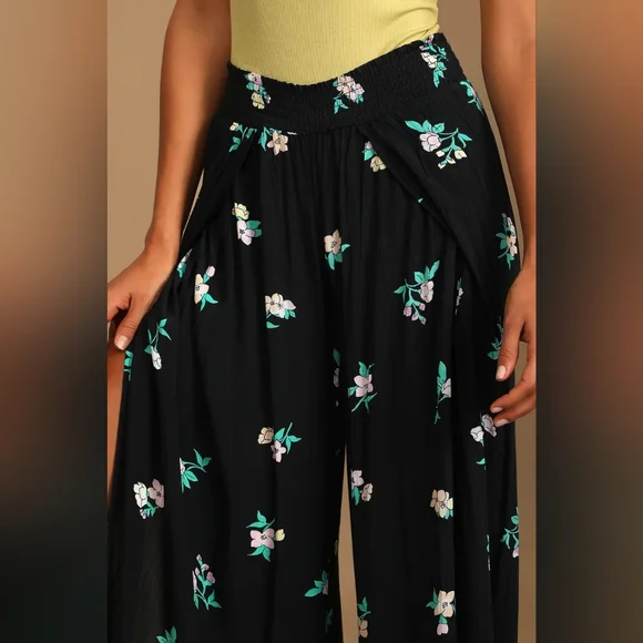 Billabong Wandering Soul Floral Print Wide-Leg Pants - Picture 3 of 6